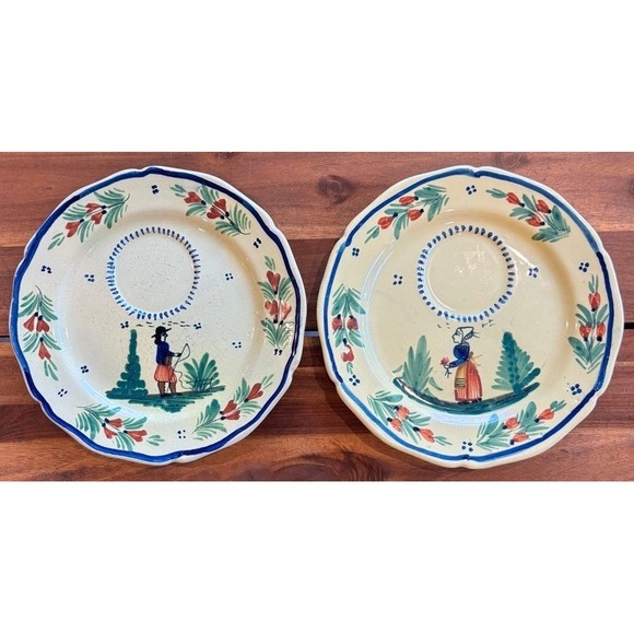 HB Quimper France Breton Couple Hand Painted 8